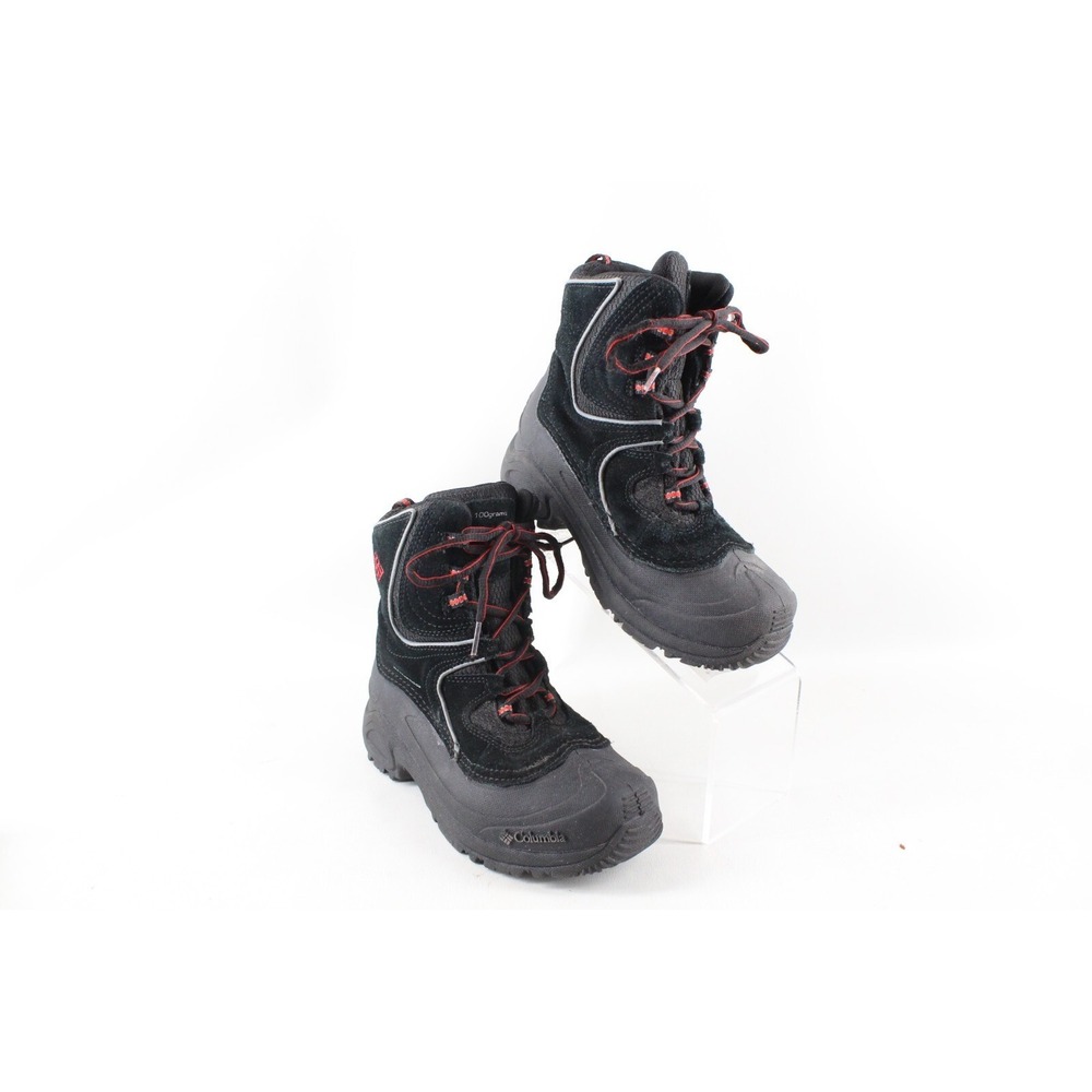 Columbia Kids Sz 3 Hiking/Snow Winter Boot Bugaboot 100g Waterproof Black